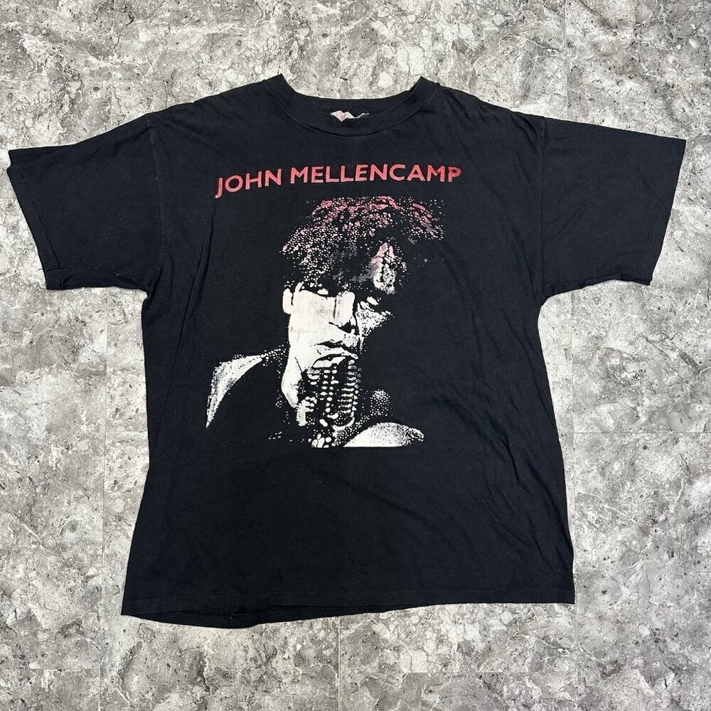 Vintage John Mellencamp Dance Naked T-Shirt Blues Rock Band Tour Size L